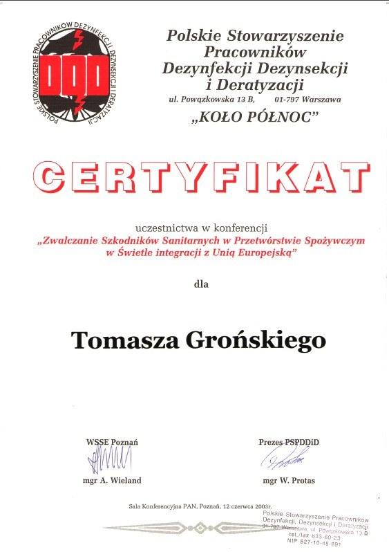 certyfikat stowarzyszenia pracowników